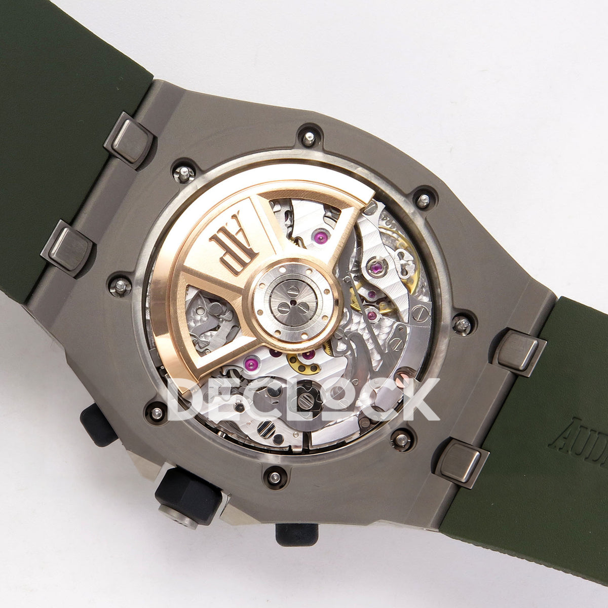 Audemars Piguet Royal Oak Offshore 42 26238TI.OO.A056CA.01 Titanium Green OCTA SA4404 Free Sprung replica - movement rotor right