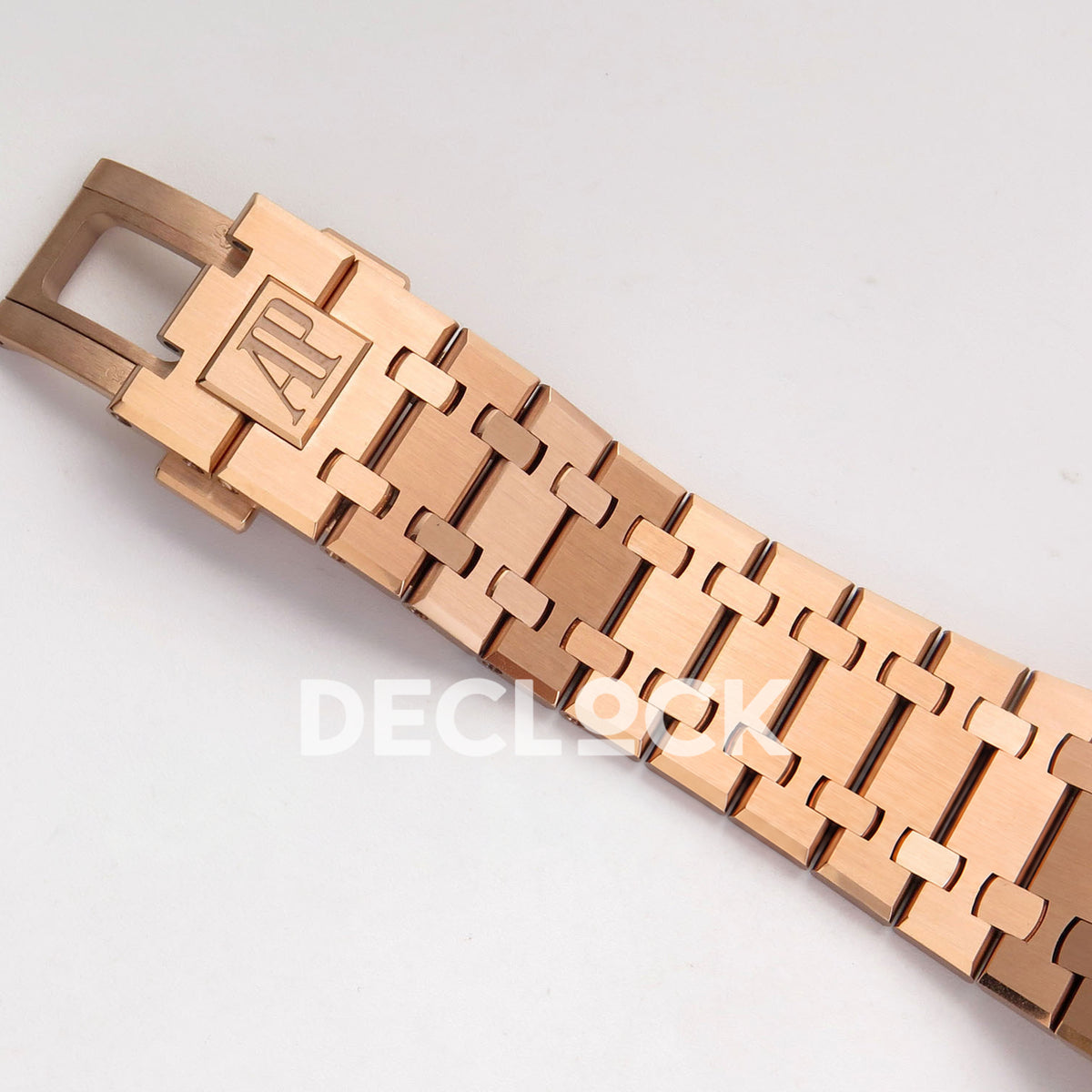 Audemars Piguet Royal Oak Openworked 15407OR DDF replica - original AP clasp engraving and integrated bracelet