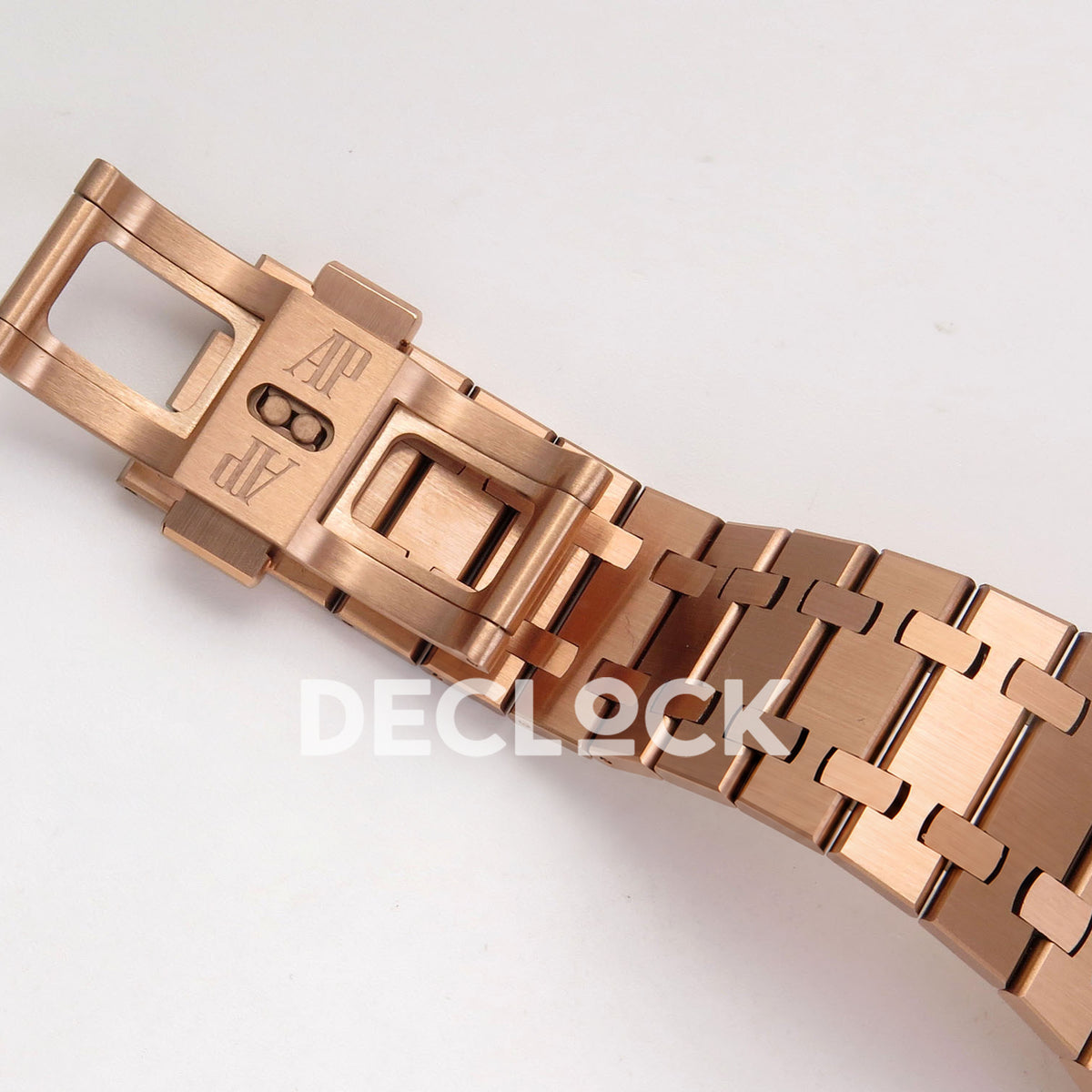 Audemars Piguet Royal Oak Openworked 15407OR DDF replica - inside double folding clasp and original AP marks