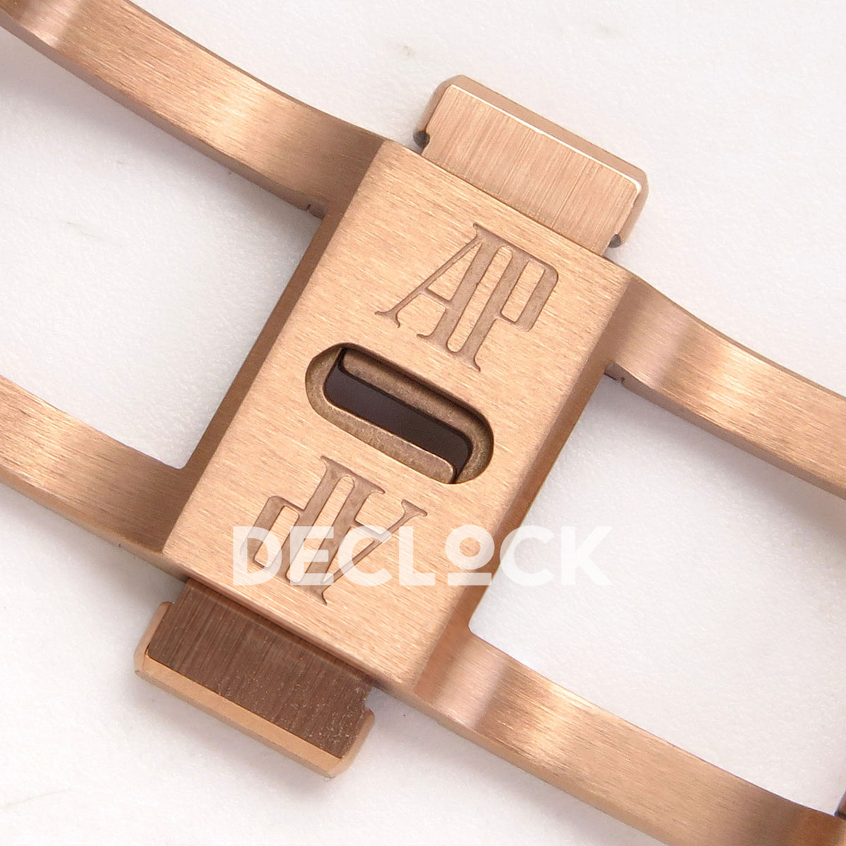 Audemars Piguet Royal Oak Openworked 15407OR DDF replica - original AP engravings inside the folding clasp and gold-tone clasp arms