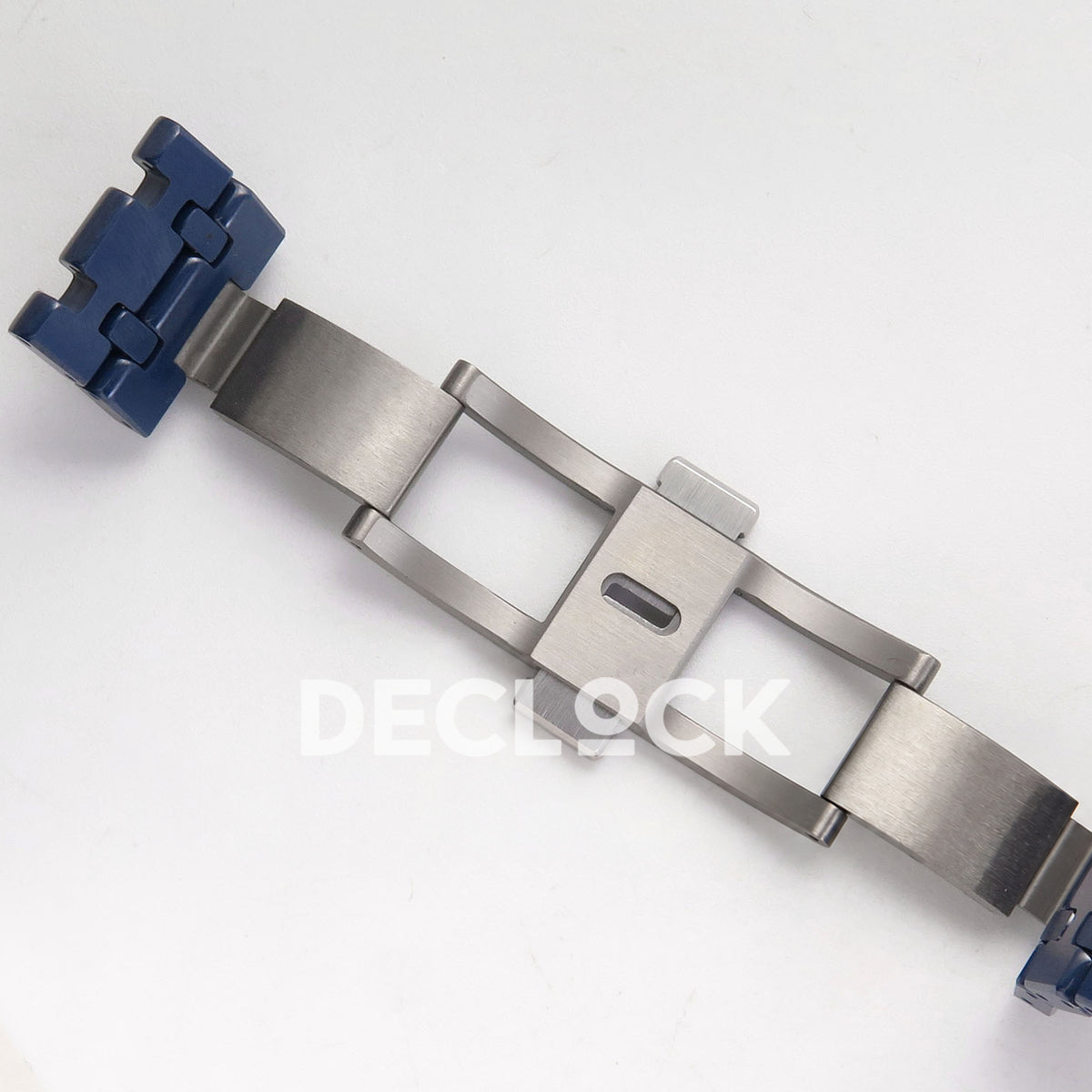 Audemars Piguet Royal Oak Openworked 15416CD DDF replica - unmarked inside folding clasp and blue ceramic links