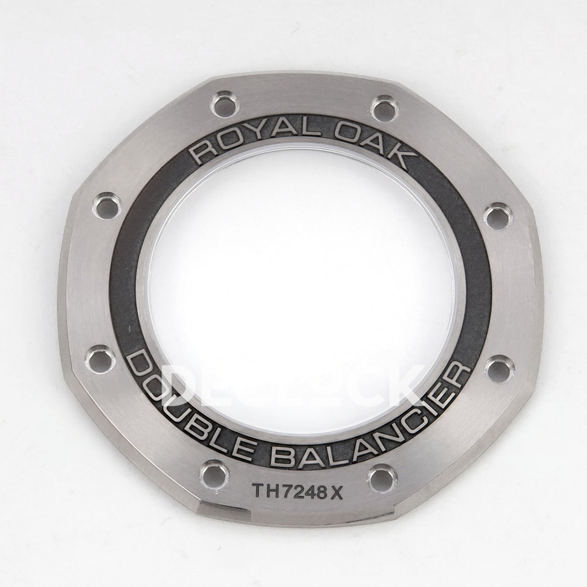 Audemars Piguet Royal Oak Openworked 15416CD DDF replica - detached steel caseback ring with original Royal Oak, Double Balancier and TH7248X engravings