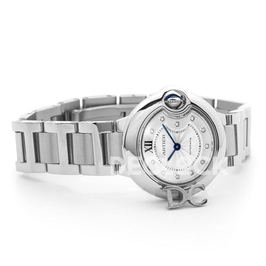 Replica Cartier Ballon Bleu de Cartier 28mm White Dial in Steel |  Declock.