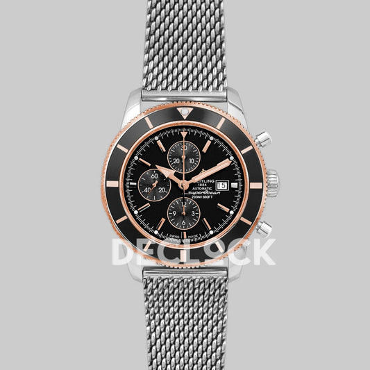 Breitling Superocean Heritage II B20 Automatic 44mm in Black Dial on Black and Silver Bezel Replica Watch