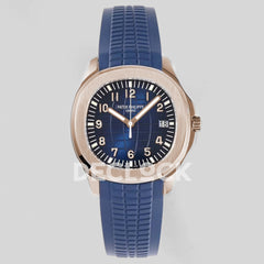 Aquanaut 5168G Blue Dial in Rose Gold