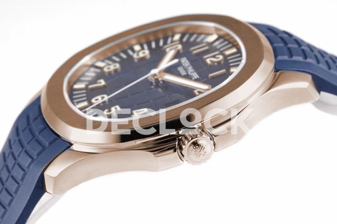 Replica Pattek Philippe Aquanaut 5168G Blue Dial in Rose Gold |  Declock.