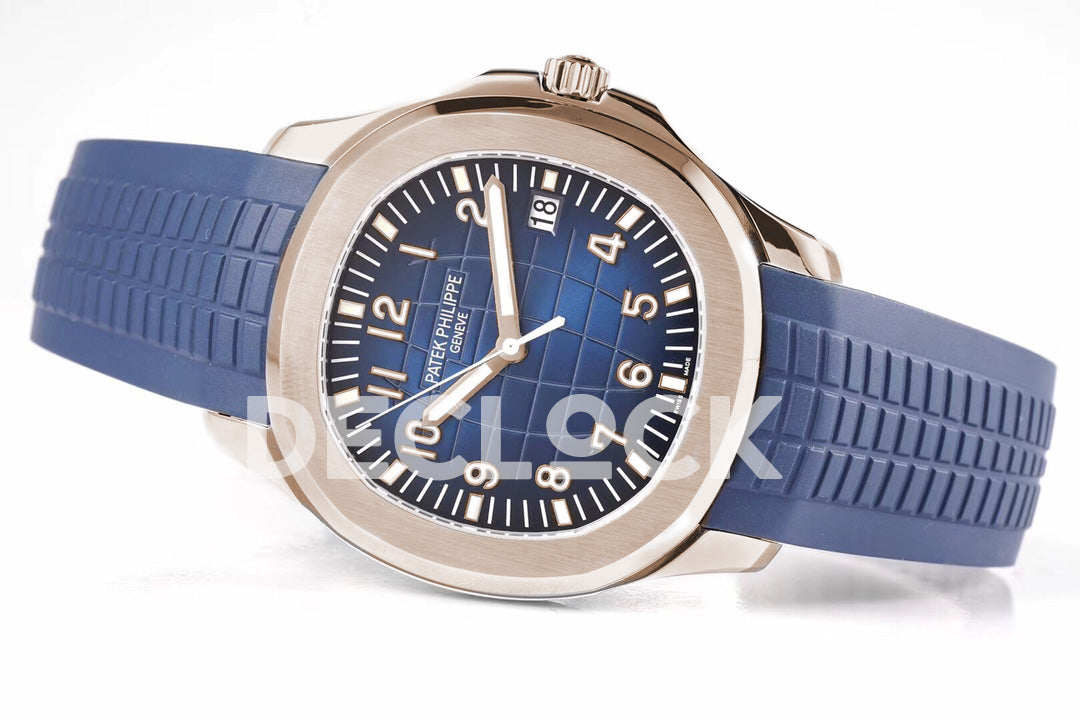 Aquanaut 5168G Blue Dial in Rose Gold