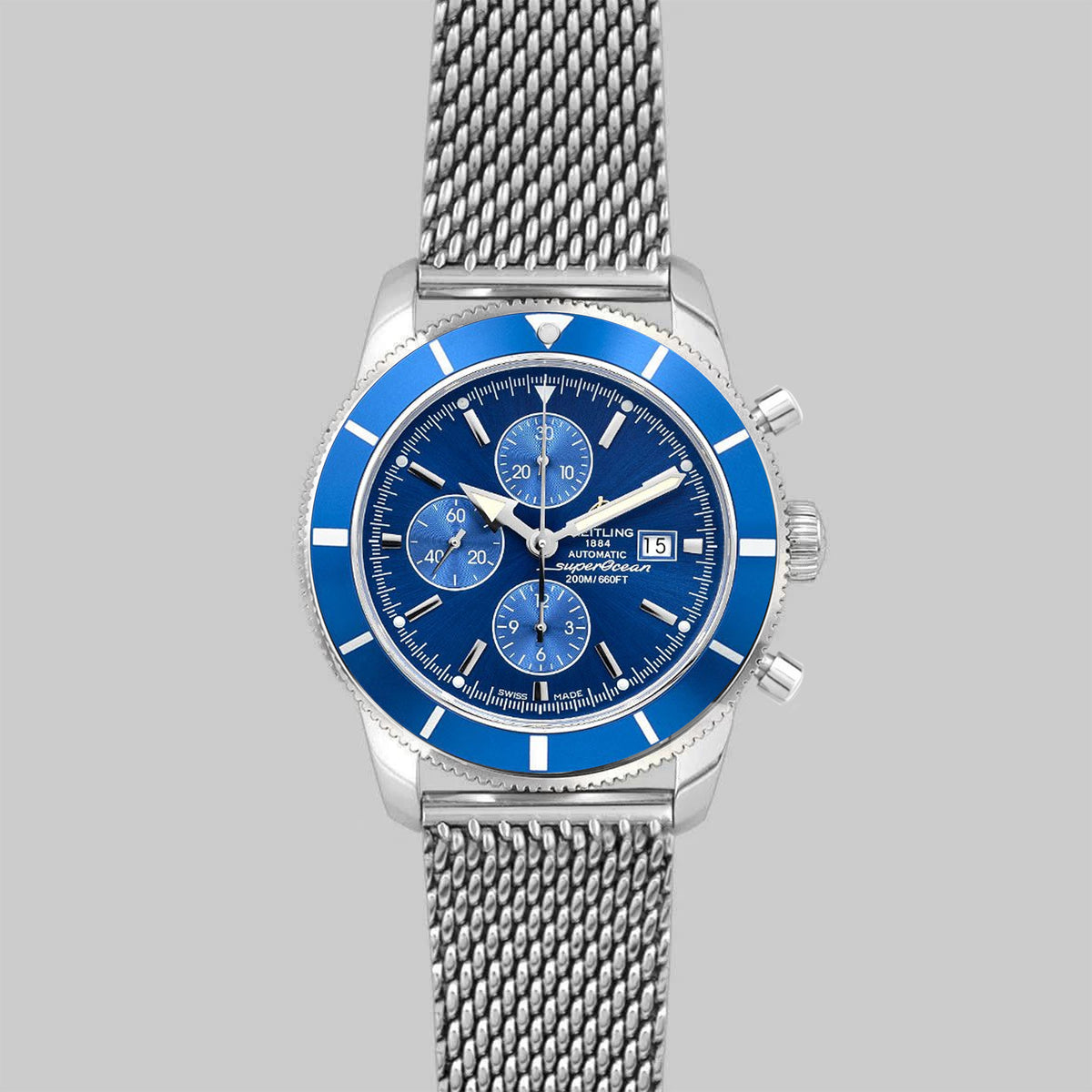 Breitling Superocean Heritage II B20 Automatic 44mm in Black Dial on Black and Silver Bezel Replica Watch