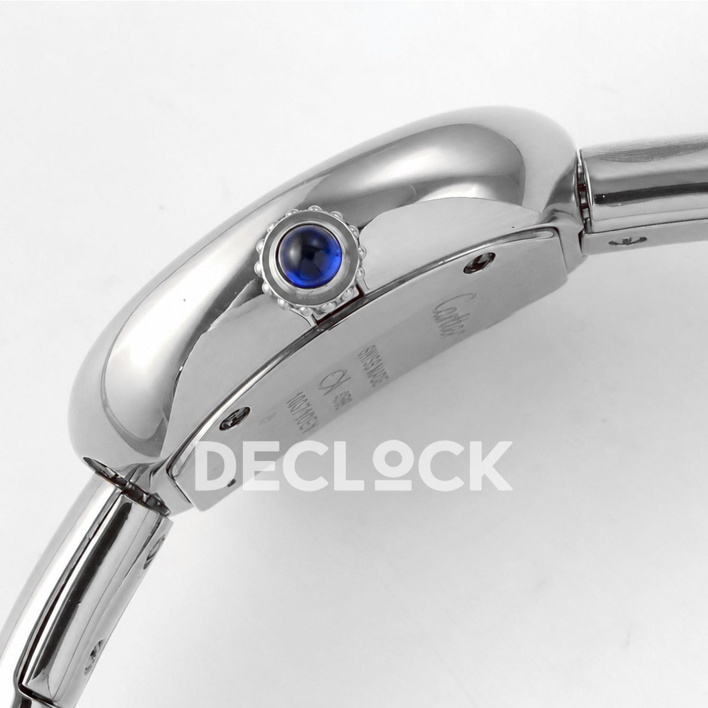 Cartier Baignoire White Gold Plated Bangle Size 17 BLSF Swiss Quartz