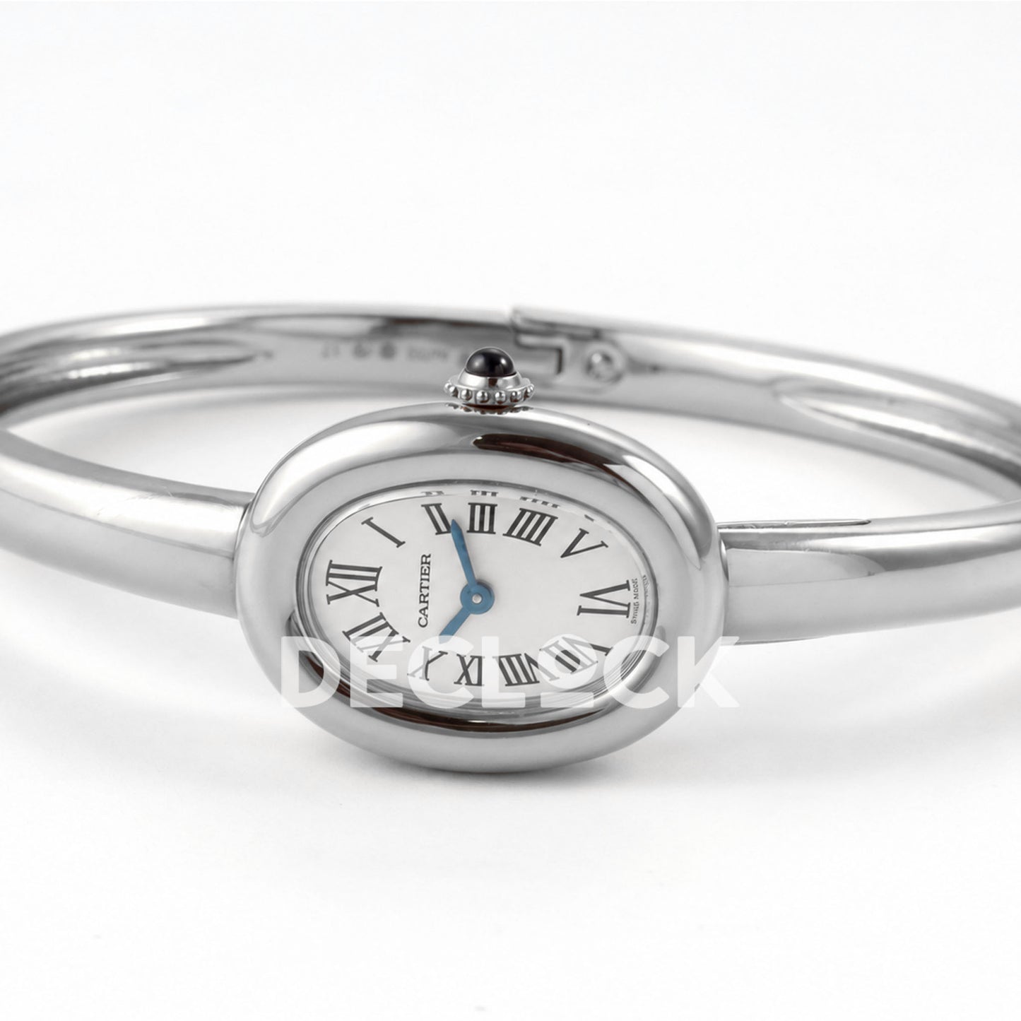 Cartier Baignoire White Gold Plated Bangle Size 17 BLSF Swiss Quartz