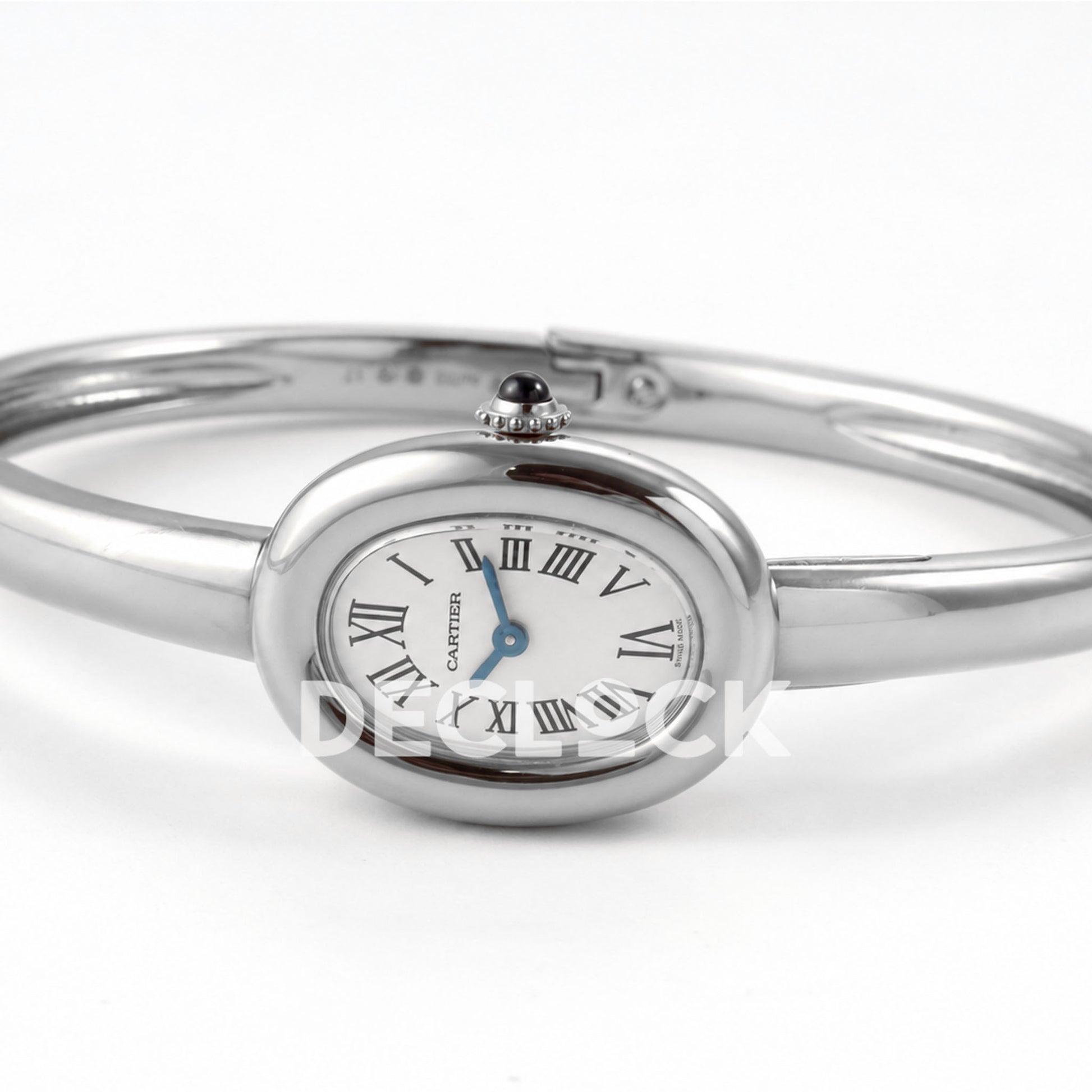 Cartier Baignoire White Gold Plated Bangle Size 17 BLSF Swiss Quartz