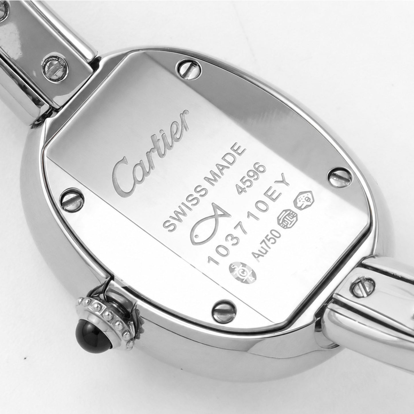 Cartier Baignoire White Gold Plated Bangle Size 17 BLSF Swiss Quartz