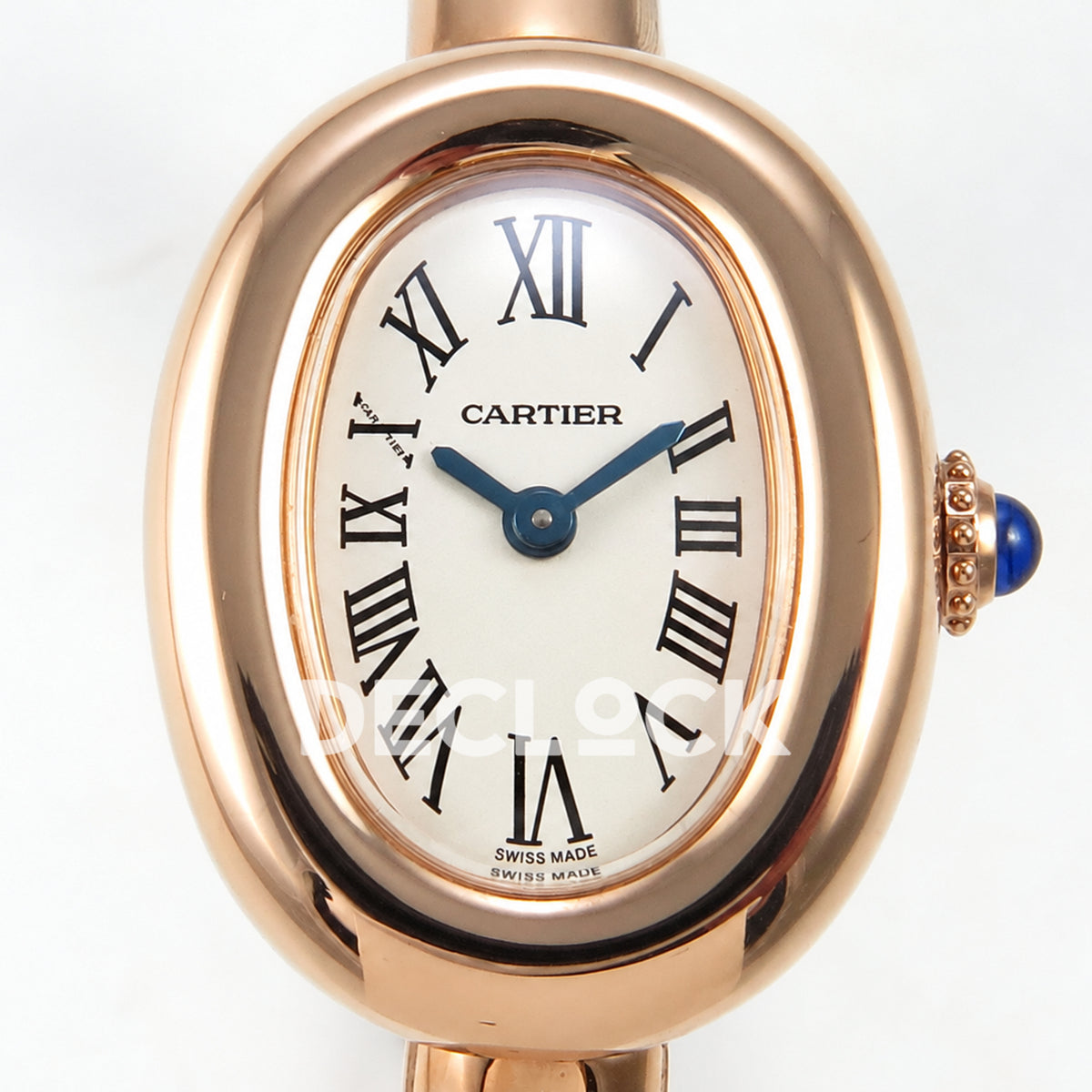 Cartier Baignoire Rose Gold Plated Bangle Size 17 BLSF Swiss Quartz