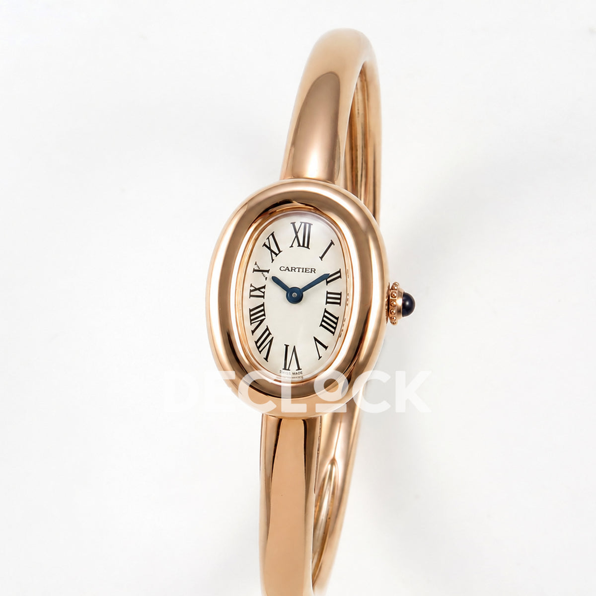 Cartier Baignoire Rose Gold Plated Bangle Size 17 BLSF Swiss Quartz