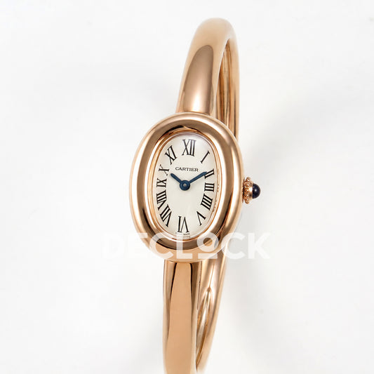 Cartier Baignoire Rose Gold Plated Bangle Size 17 BLSF Swiss Quartz