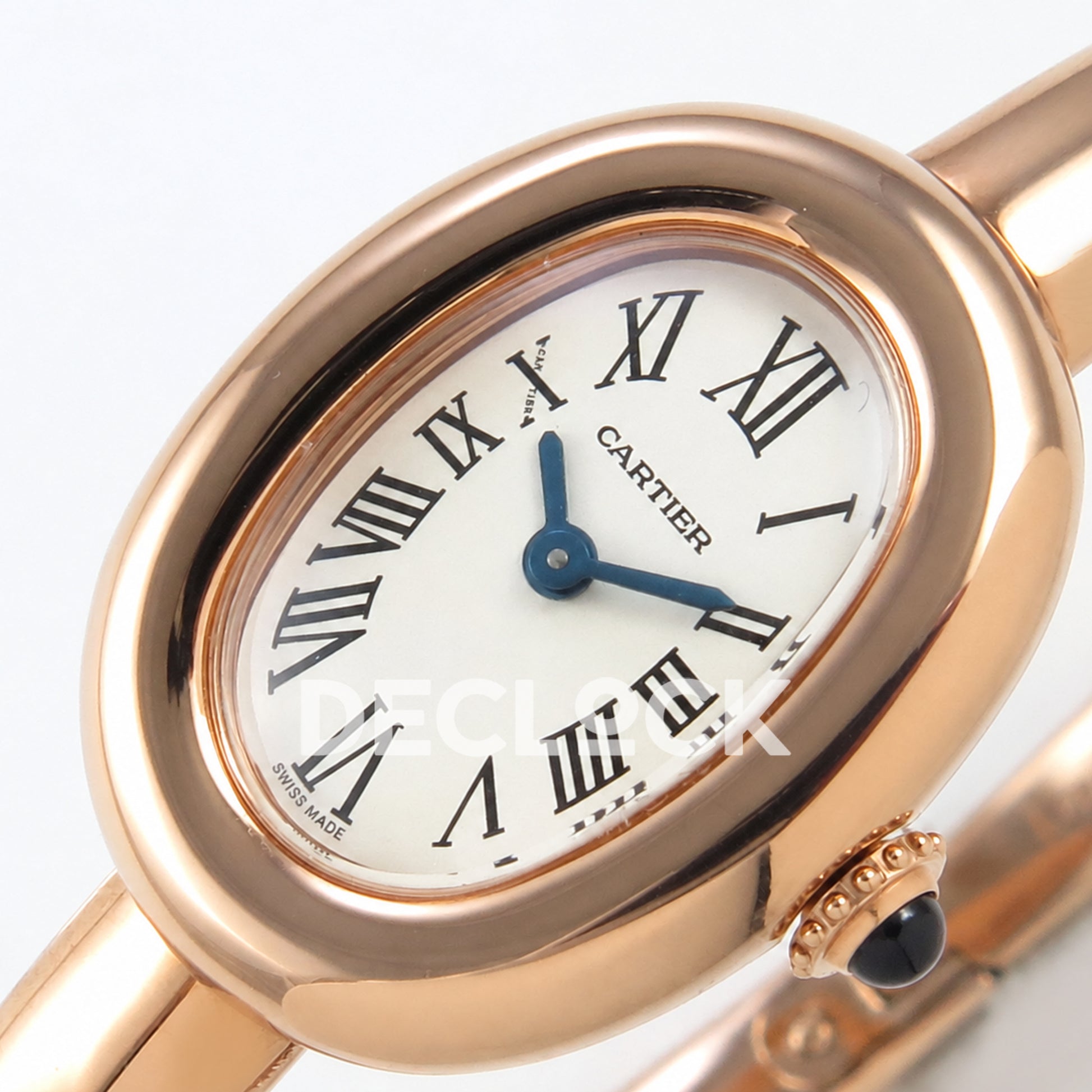 Cartier Baignoire Rose Gold Plated Bangle Size 17 BLSF Swiss Quartz