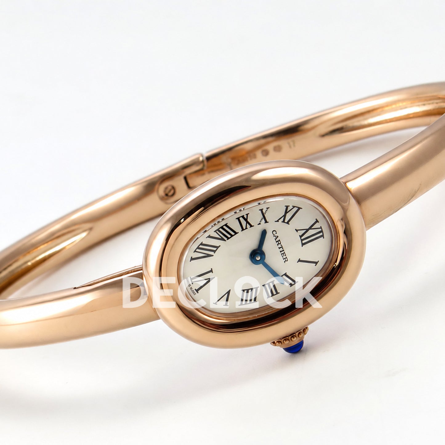 Cartier Baignoire Rose Gold Plated Bangle Size 17 BLSF Swiss Quartz