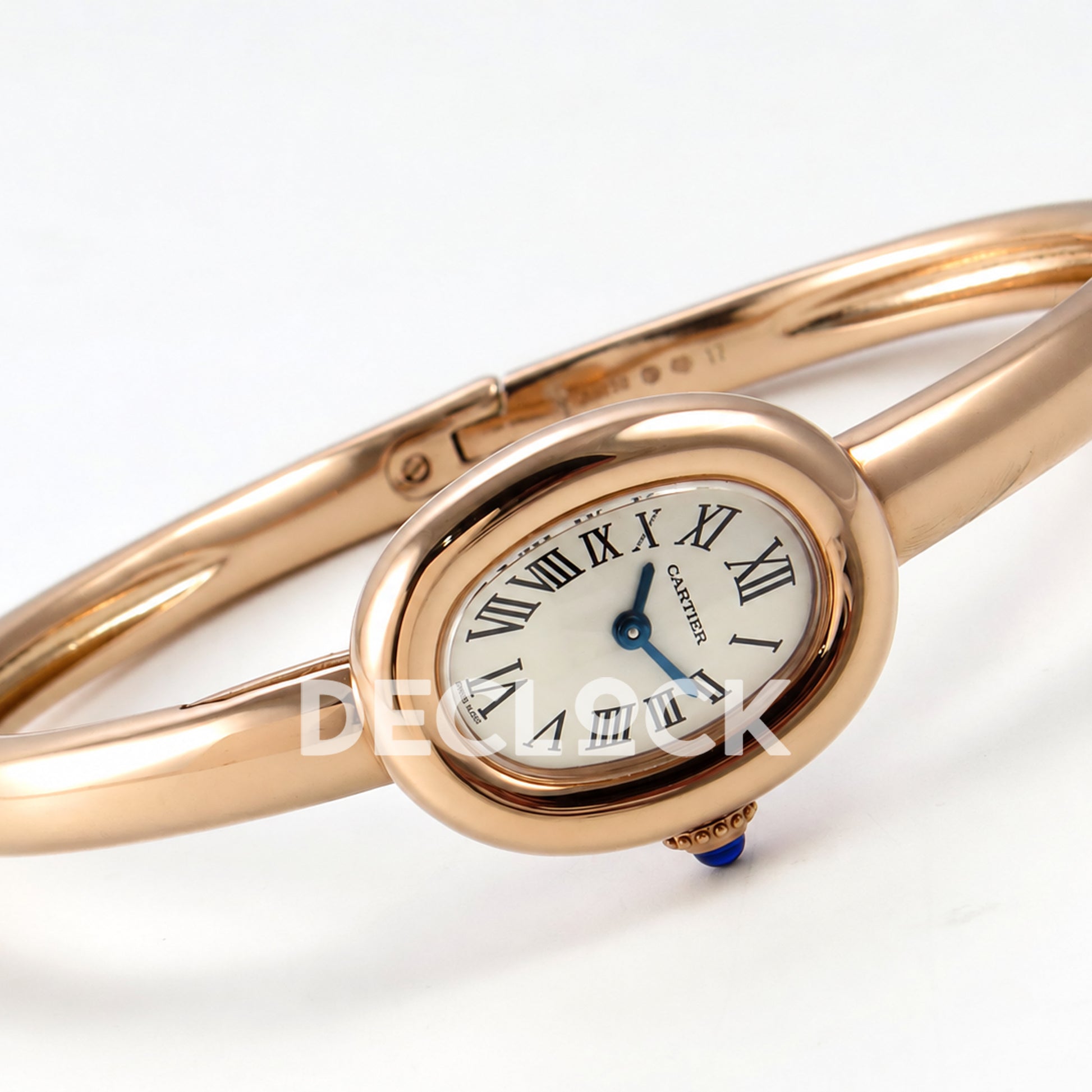 Cartier Baignoire Rose Gold Plated Bangle Size 17 BLSF Swiss Quartz