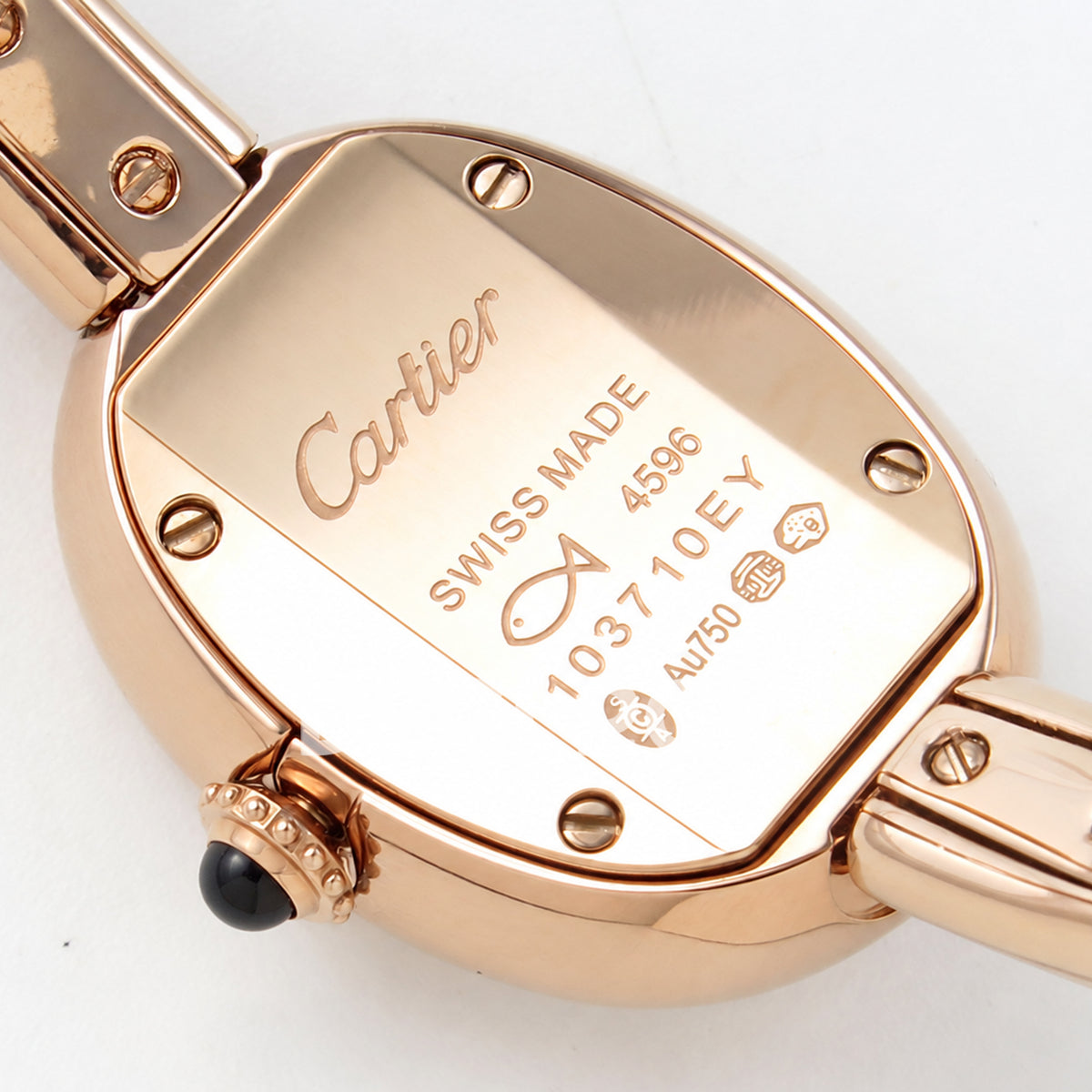Cartier Baignoire Rose Gold Plated Bangle Size 17 BLSF Swiss Quartz
