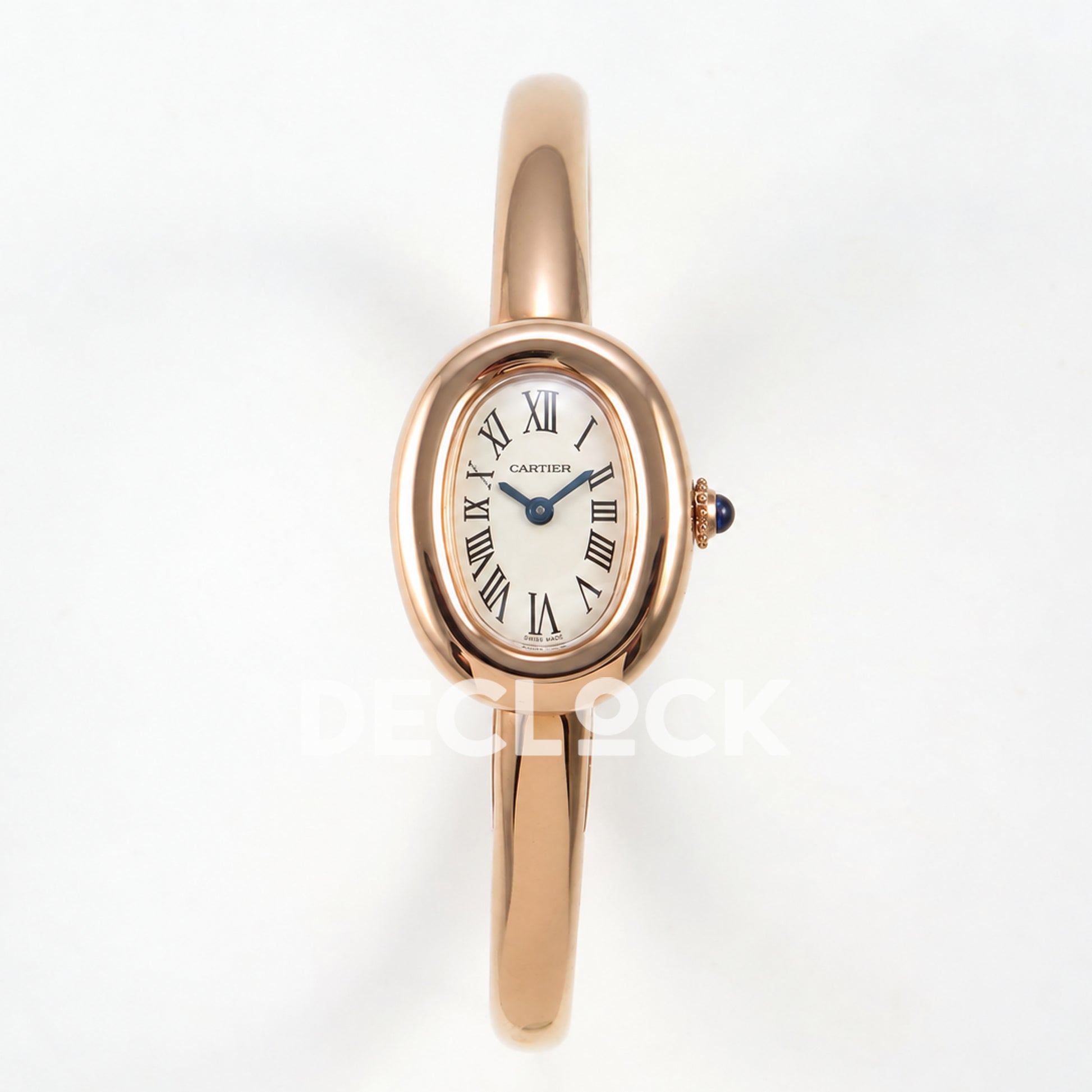 Cartier Baignoire Rose Gold Plated Bangle Size 17 BLSF Swiss Quartz