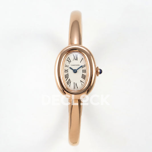 Cartier Baignoire Rose Gold Plated Bangle Size 17 BLSF Swiss Quartz
