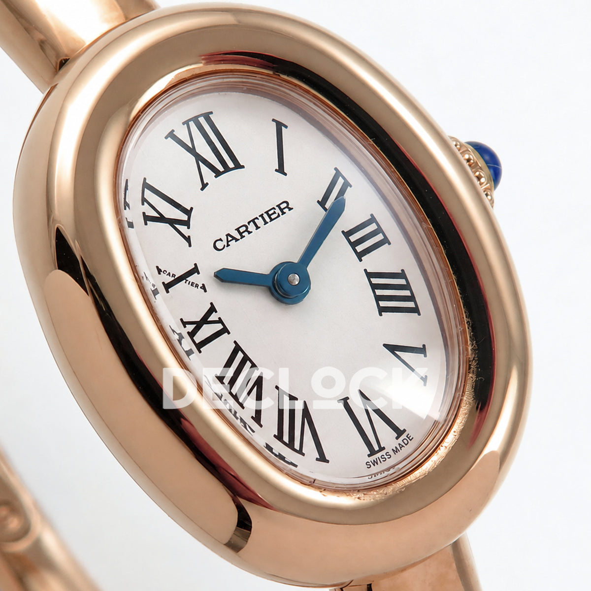 Cartier Baignoire Rose Gold Plated Bangle Size 16 BLSF Swiss Quartz