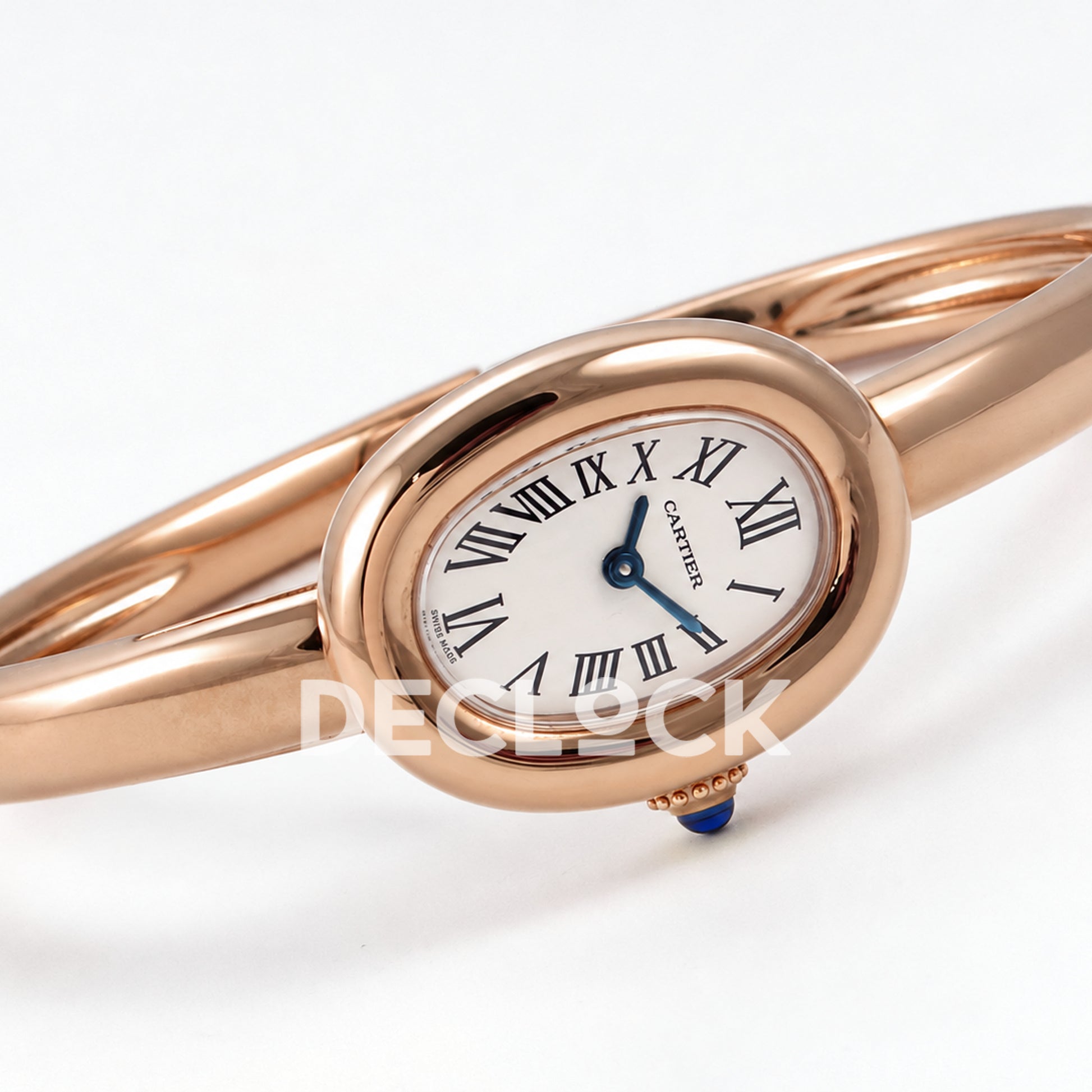 Cartier Baignoire Rose Gold Plated Bangle Size 16 BLSF Swiss Quartz