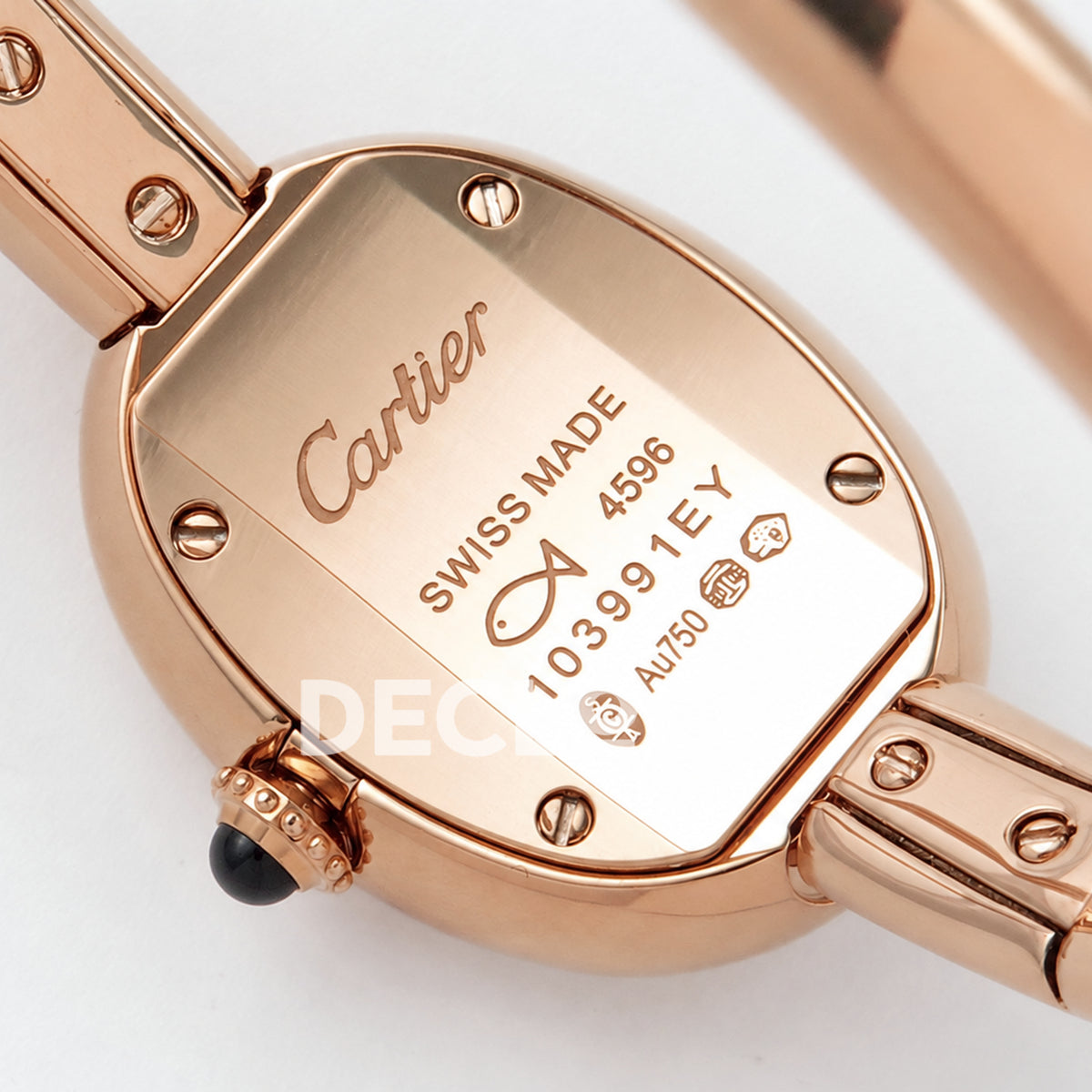 Cartier Baignoire Rose Gold Plated Bangle Size 16 BLSF Swiss Quartz