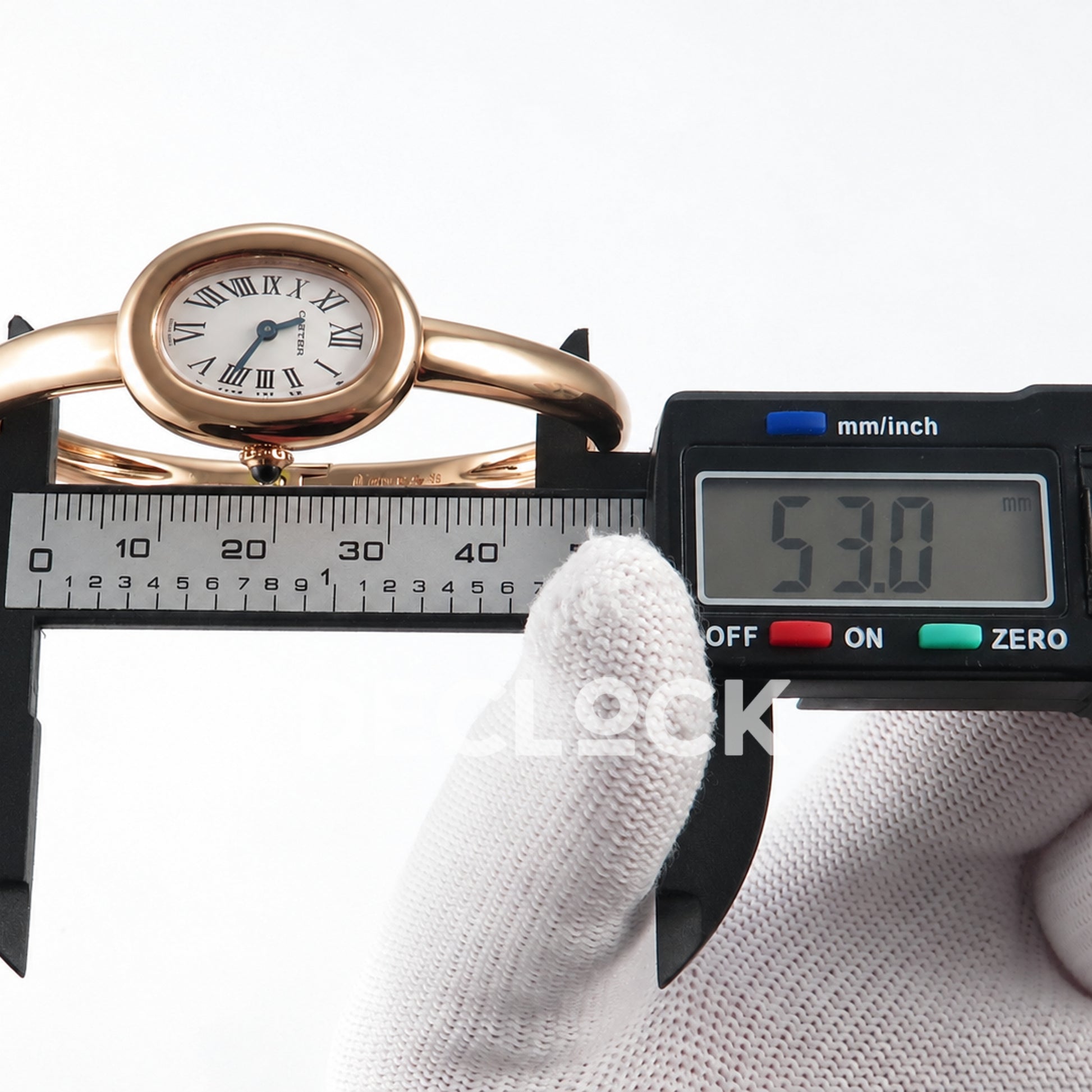 Cartier Baignoire Rose Gold Plated Bangle Size 16 BLSF Swiss Quartz