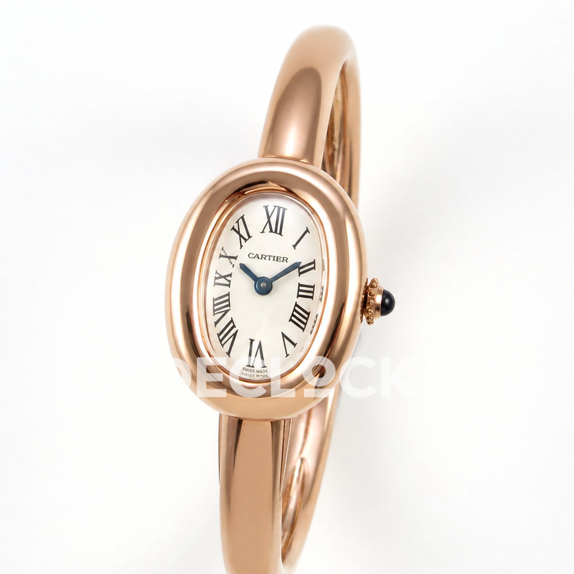 Cartier Baignoire Rose Gold Plated Bangle Size 15 BLSF Swiss Quartz