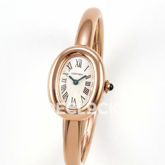 Cartier Baignoire Rose Gold Plated Bangle Size 15 BLSF Swiss Quartz