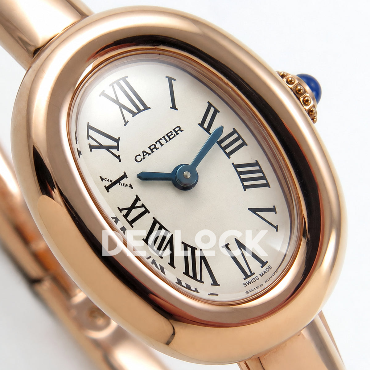 Cartier Baignoire Rose Gold Plated Bangle Size 15 BLSF Swiss Quartz