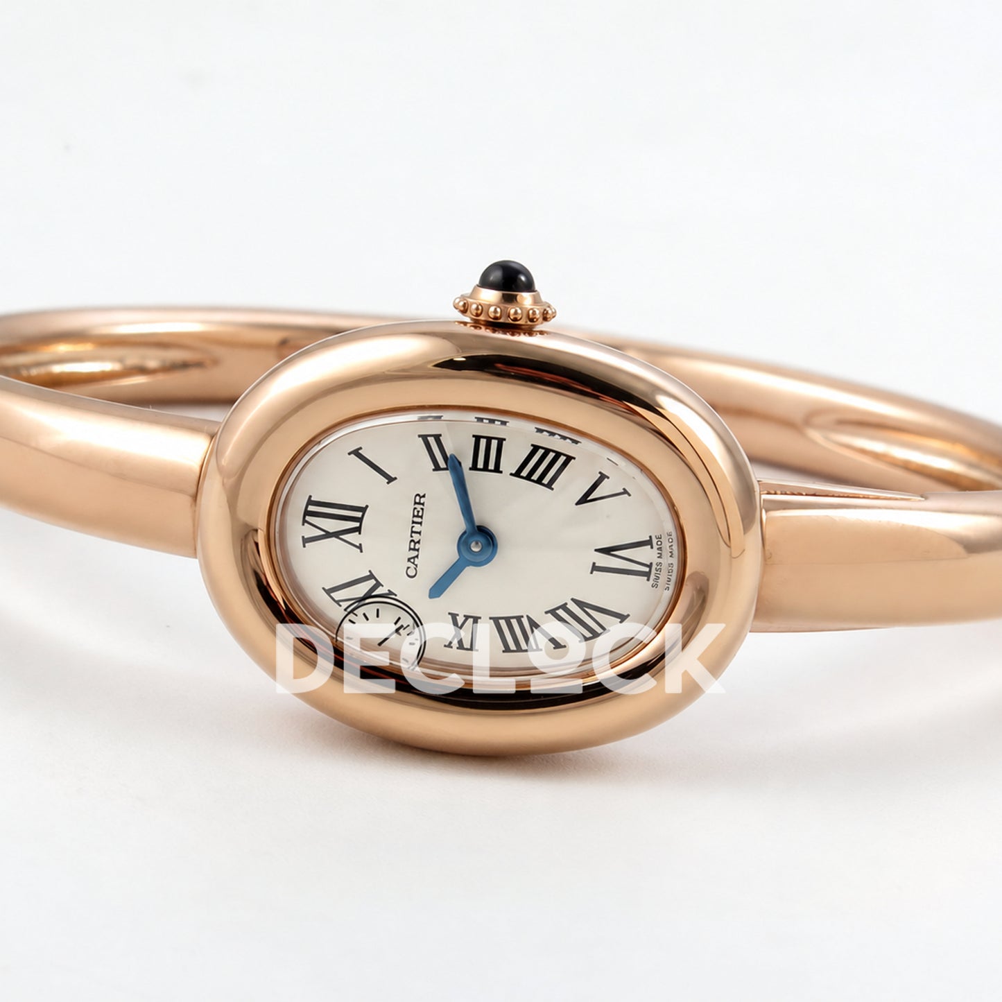 Cartier Baignoire Rose Gold Plated Bangle Size 15 BLSF Swiss Quartz
