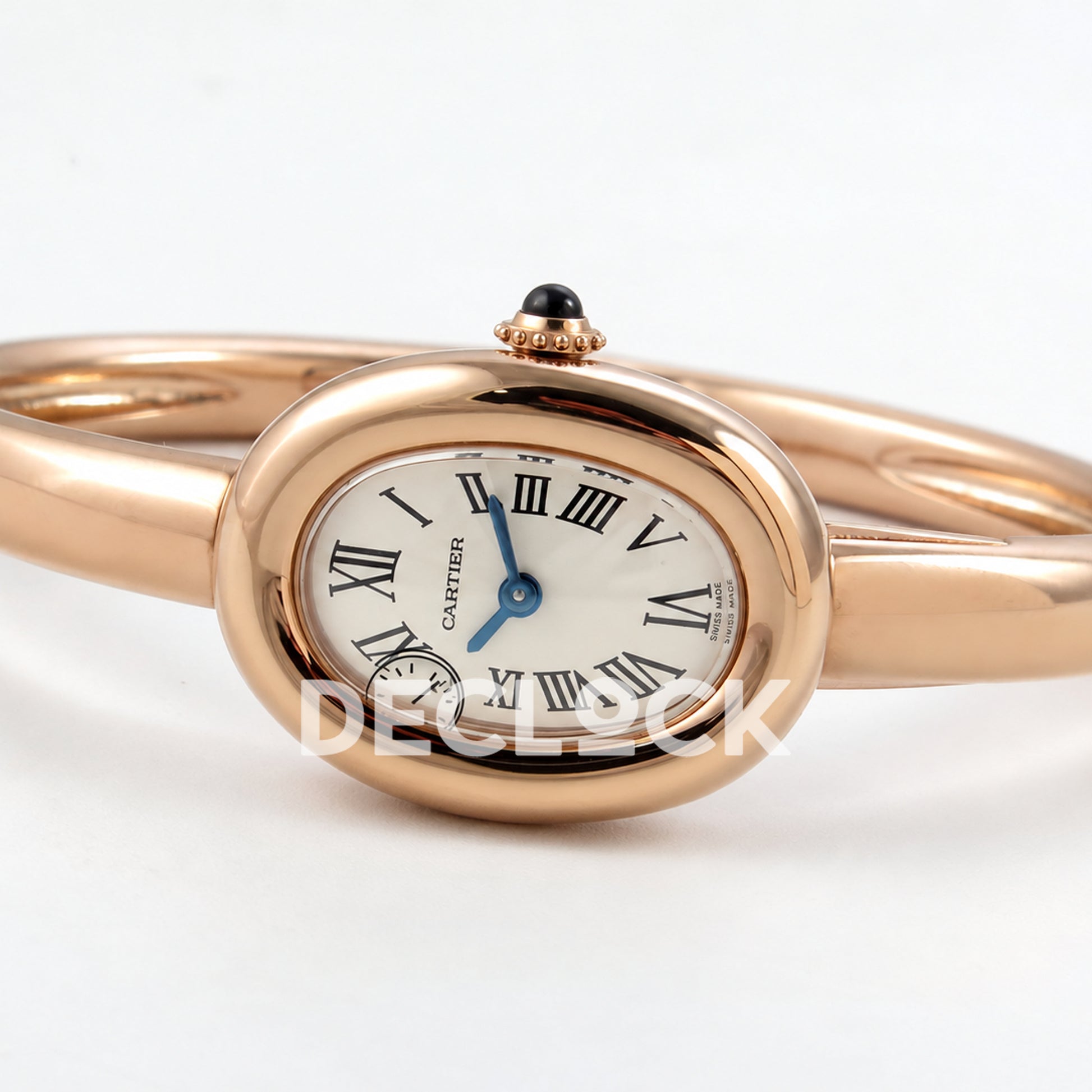 Cartier Baignoire Rose Gold Plated Bangle Size 15 BLSF Swiss Quartz