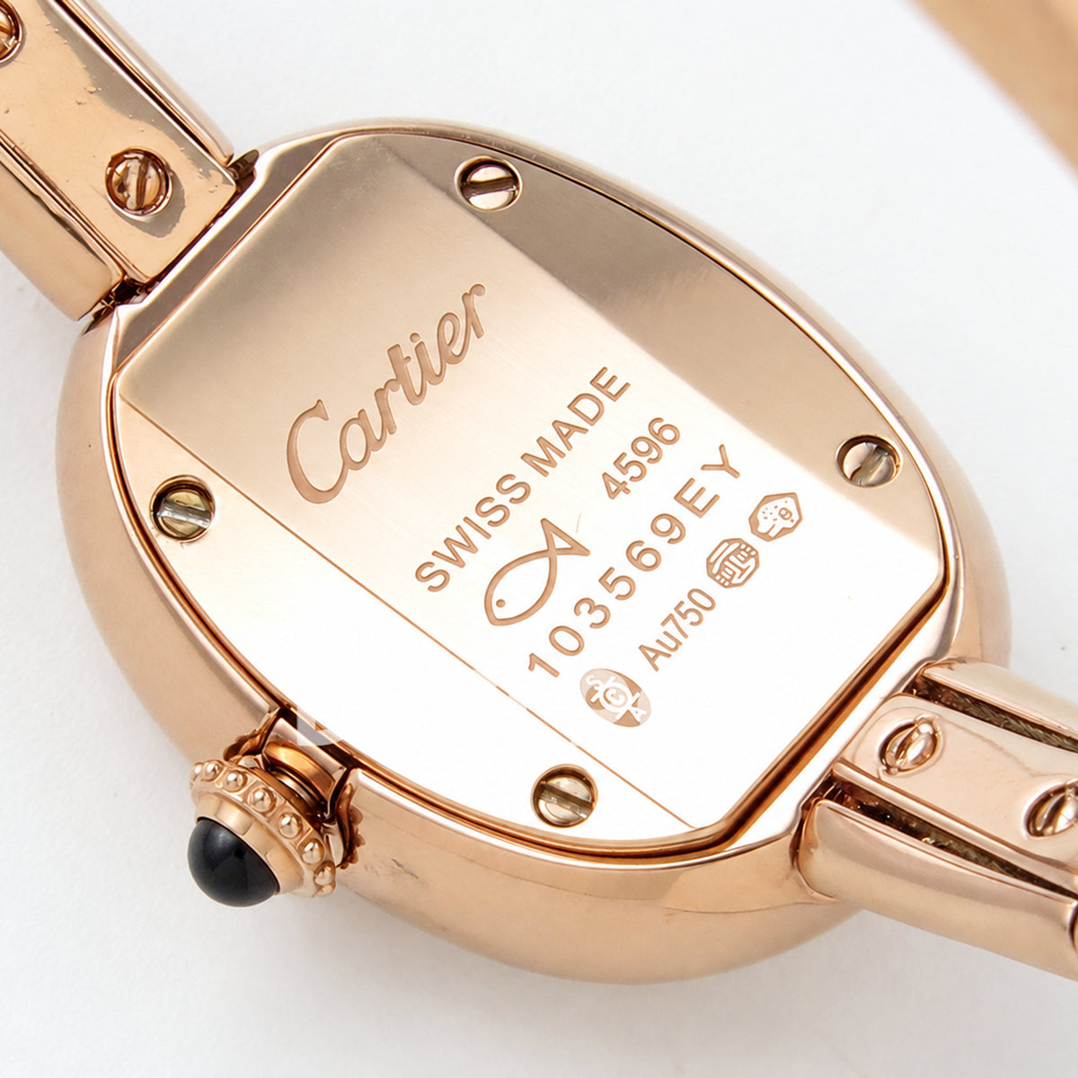 Cartier Baignoire Rose Gold Plated Bangle Size 15 BLSF Swiss Quartz