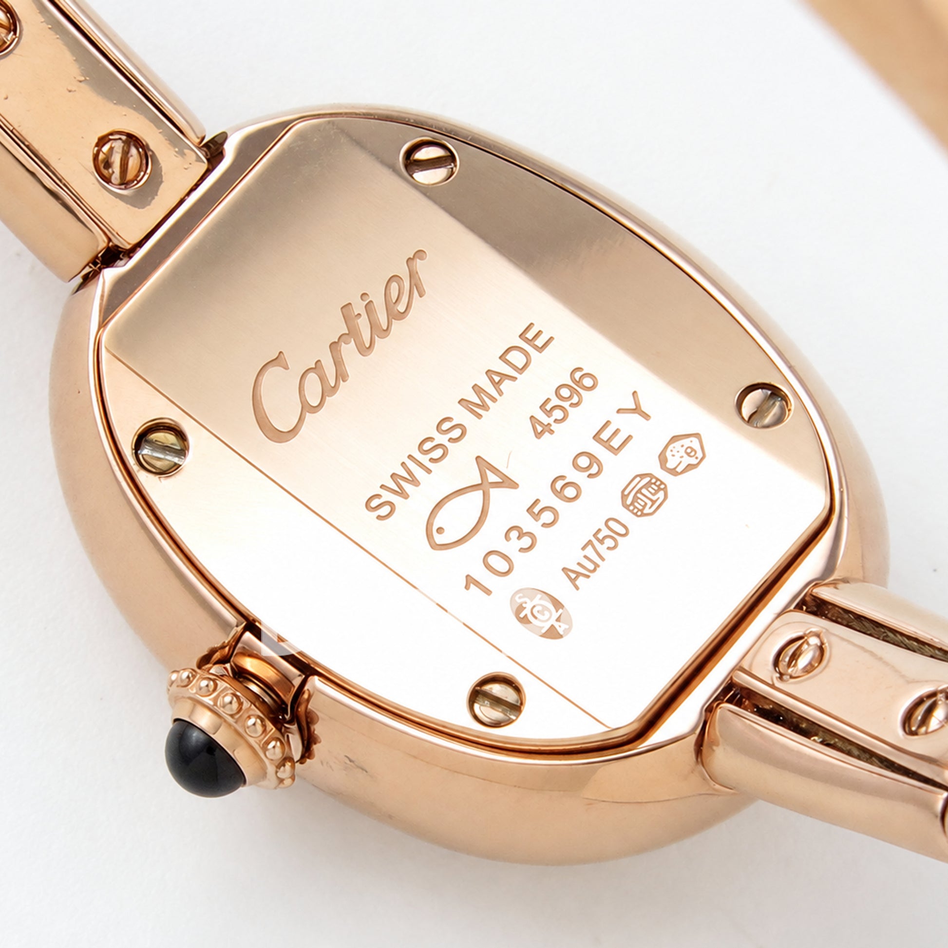 Cartier Baignoire Rose Gold Plated Bangle Size 15 BLSF Swiss Quartz