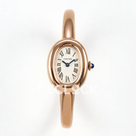 Cartier Baignoire Rose Gold Plated Bangle Size 15 BLSF Swiss Quartz
