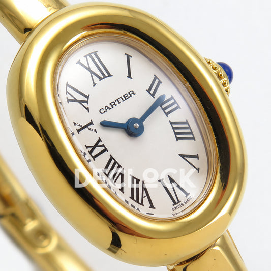 Cartier Baignoire Yellow Gold Plated Bangle Size 17 BLSF Swiss Quartz