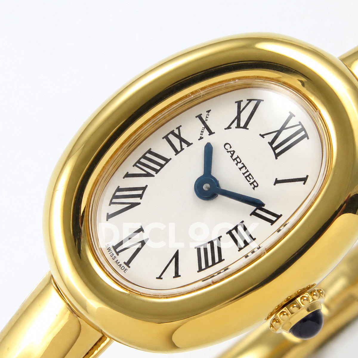 Cartier Baignoire Yellow Gold Plated Bangle Size 17 BLSF Swiss Quartz