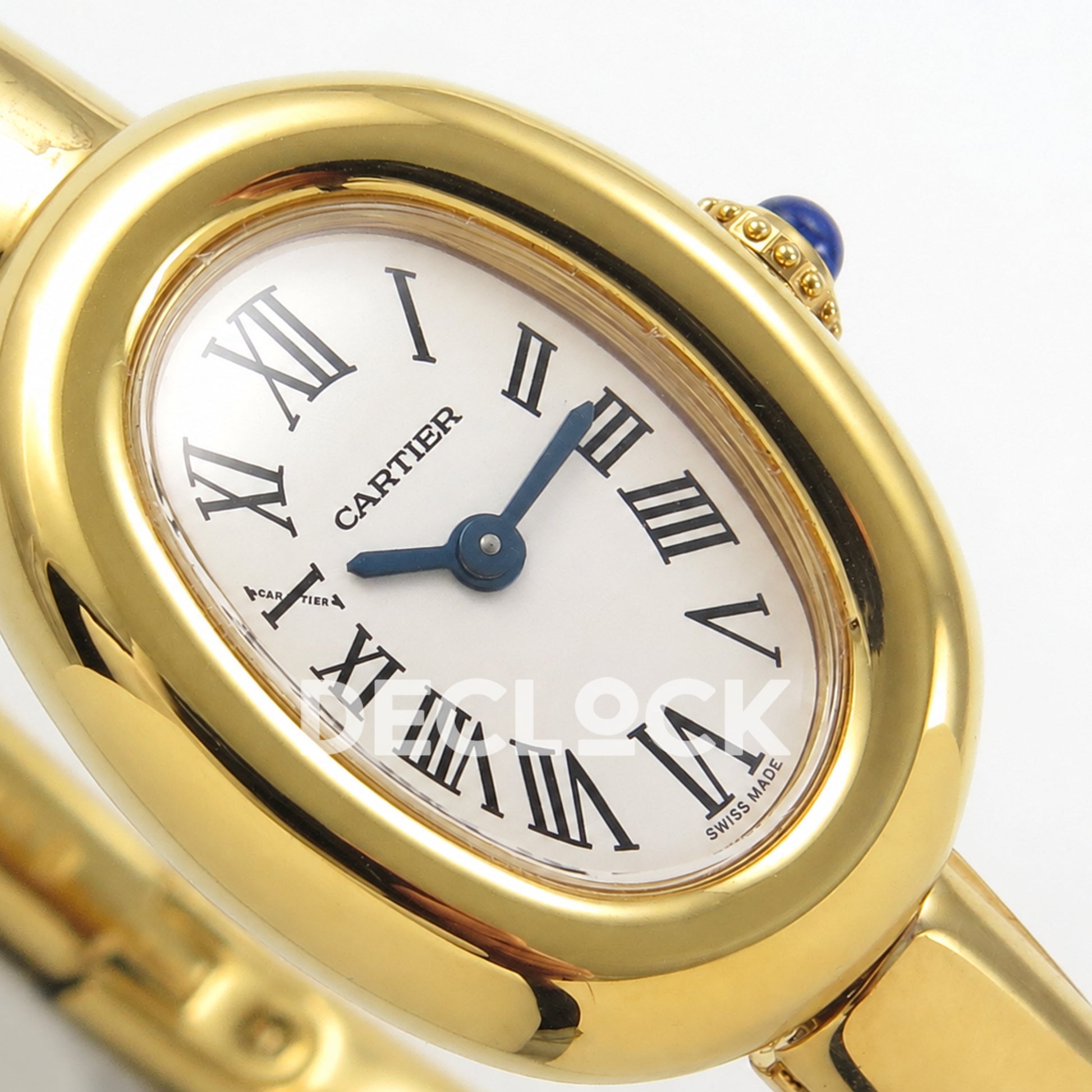 Cartier Baignoire Yellow Gold Plated Bangle Size 17 BLSF Swiss Quartz
