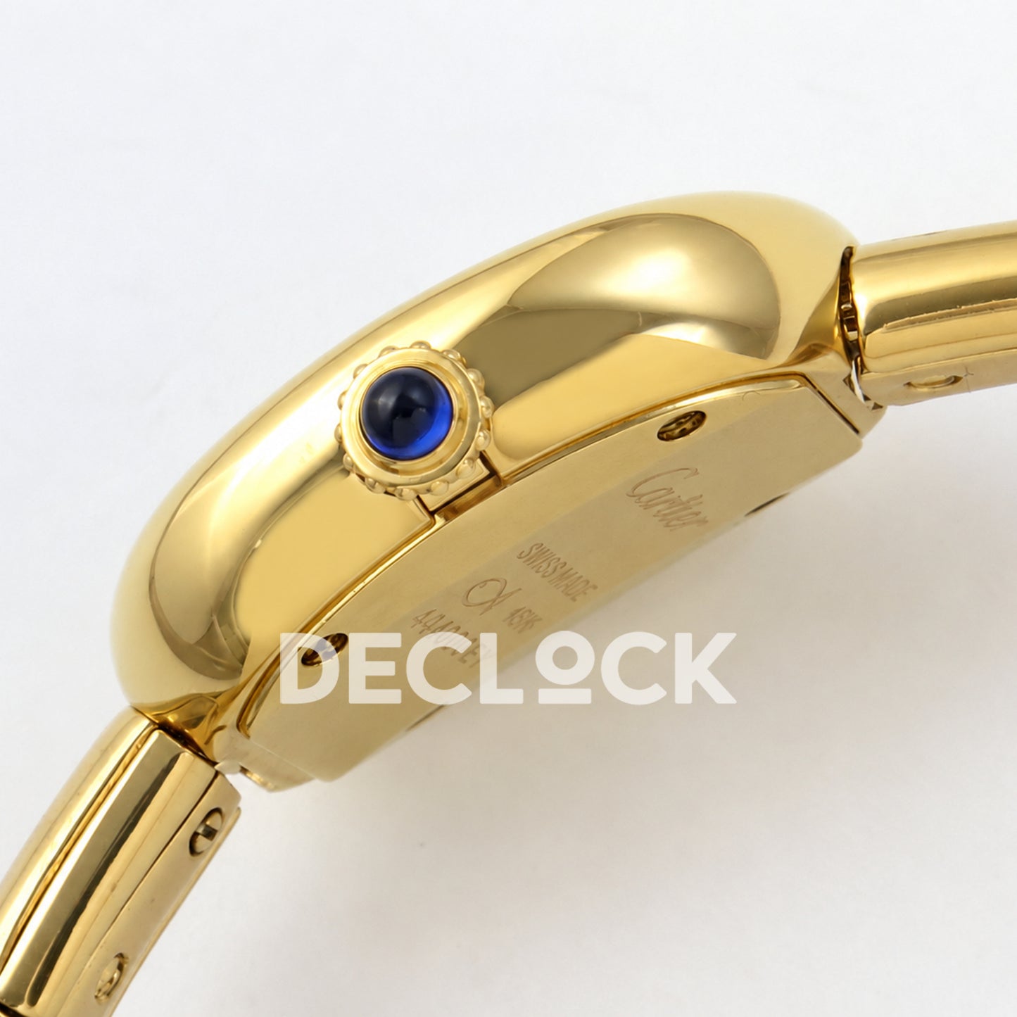 Cartier Baignoire Yellow Gold Plated Bangle Size 17 BLSF Swiss Quartz