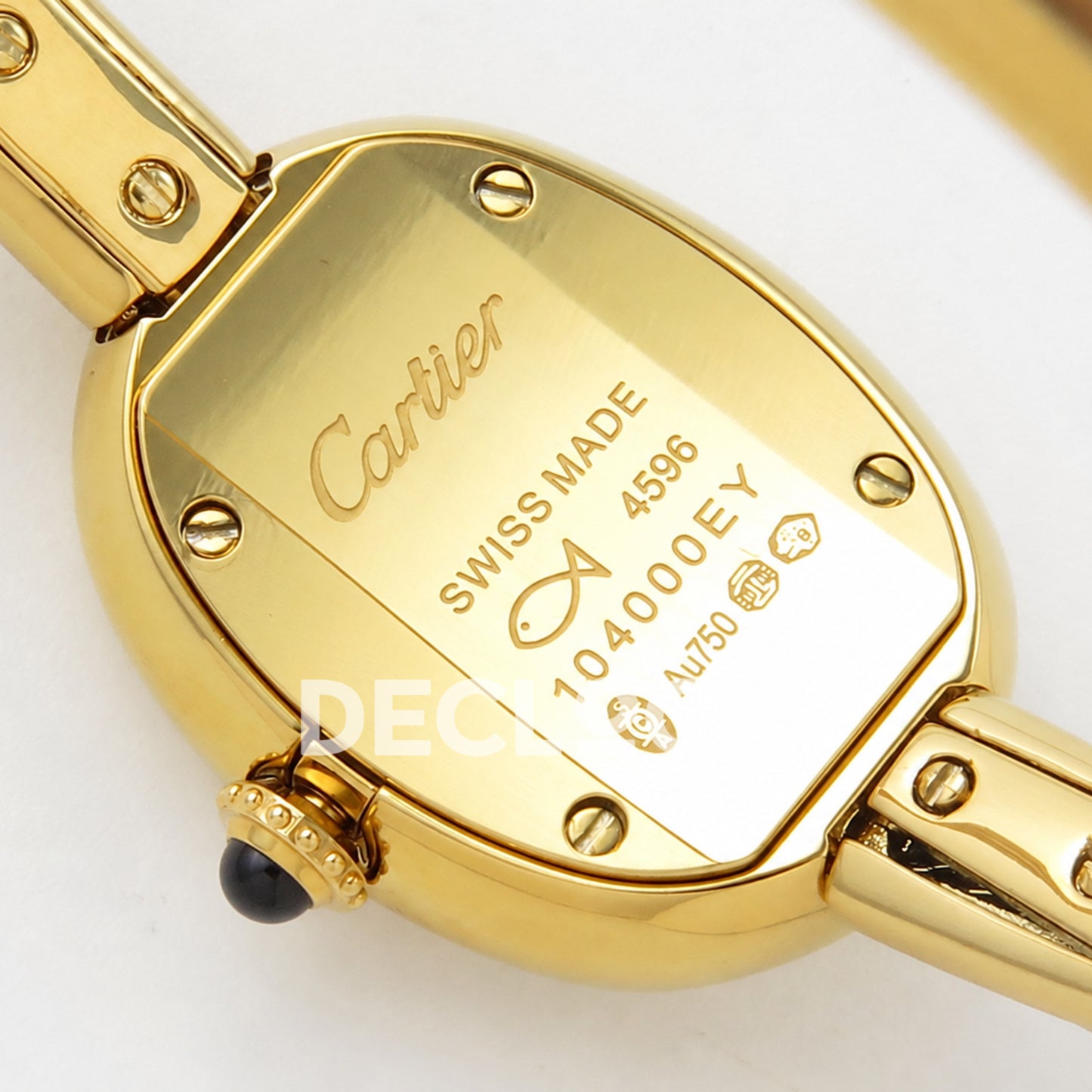 Cartier Baignoire Yellow Gold Plated Bangle Size 17 BLSF Swiss Quartz