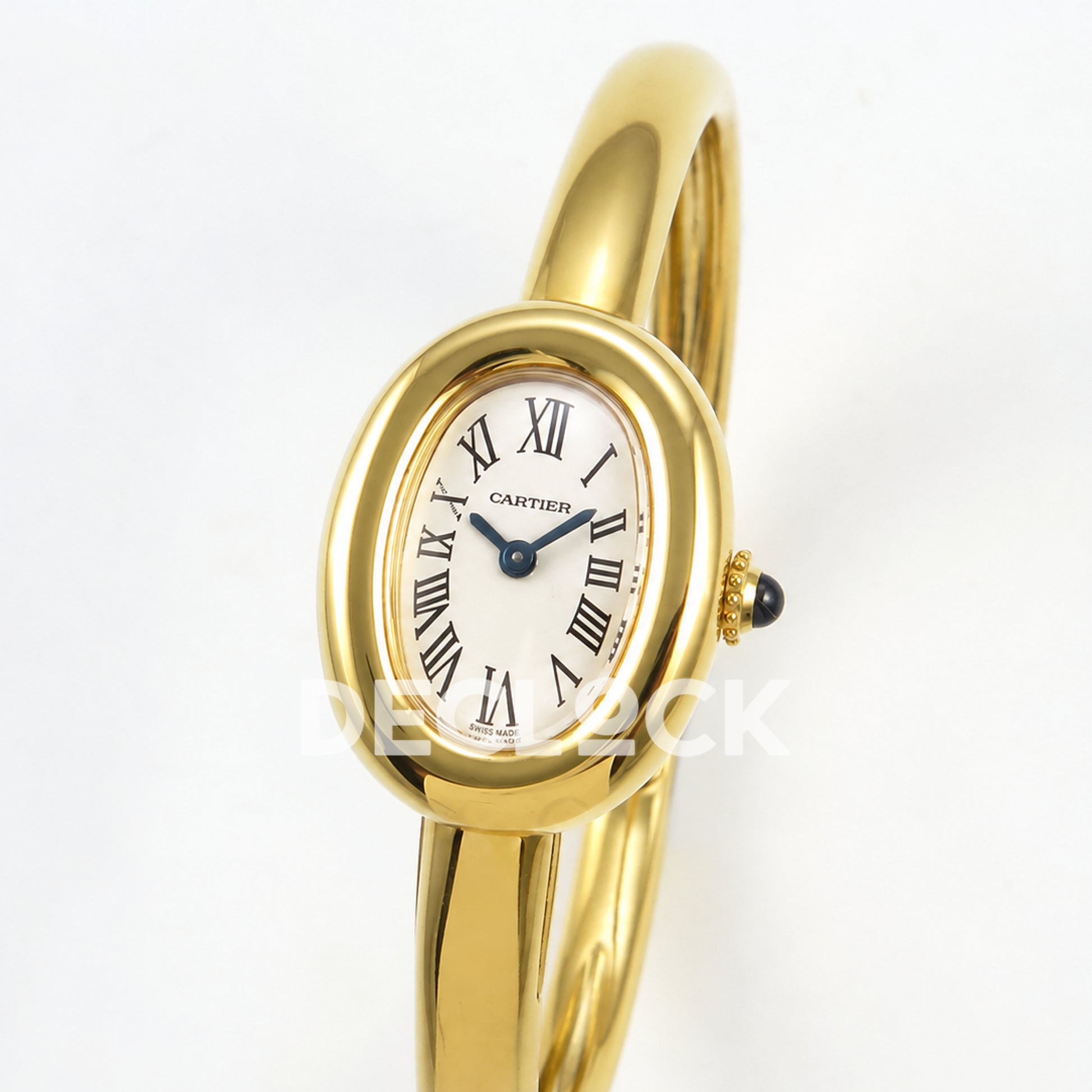 Cartier Baignoire Yellow Gold Plated Bangle Size 16 BLSF Swiss Quartz