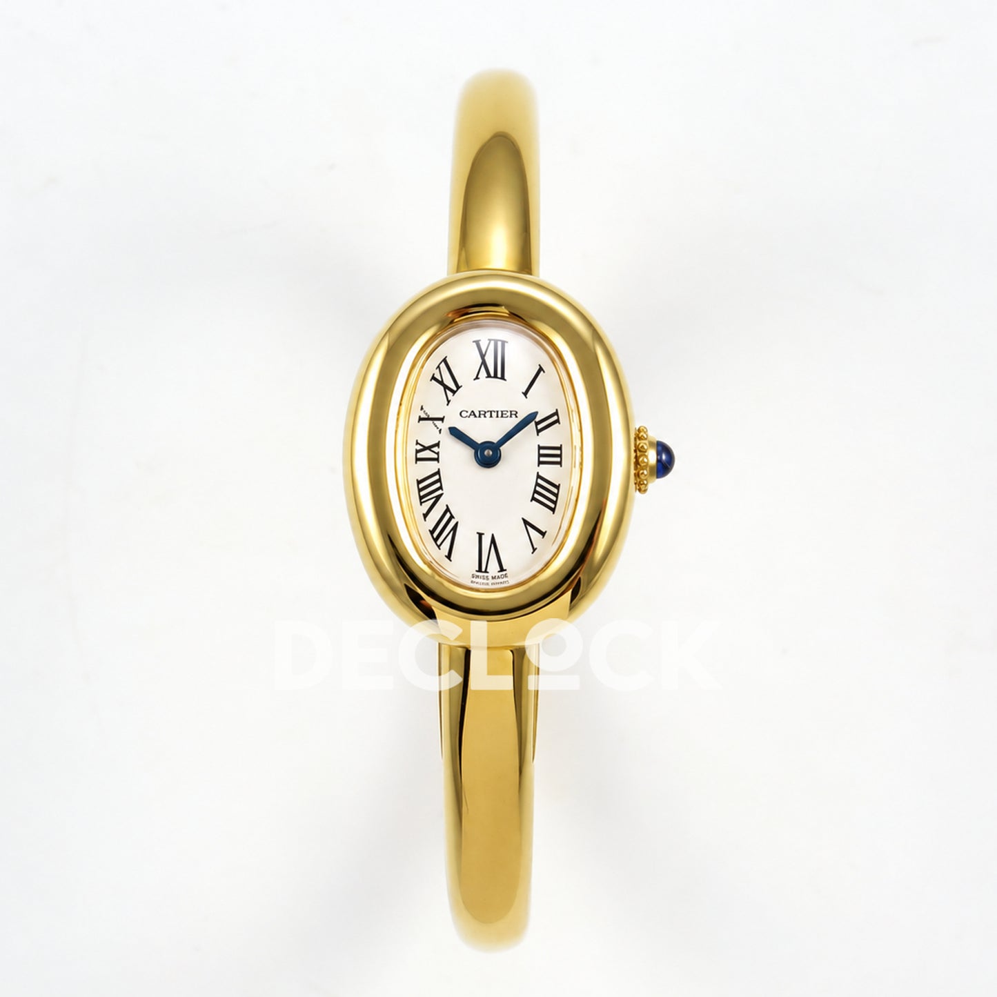 Cartier Baignoire Yellow Gold Plated Bangle Size 16 BLSF Swiss Quartz