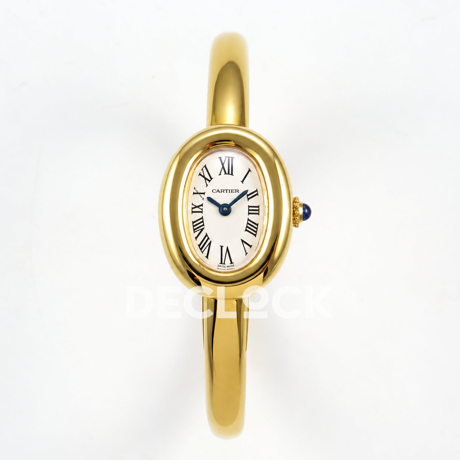 Cartier Baignoire Yellow Gold Plated Bangle Size 16 BLSF Swiss Quartz
