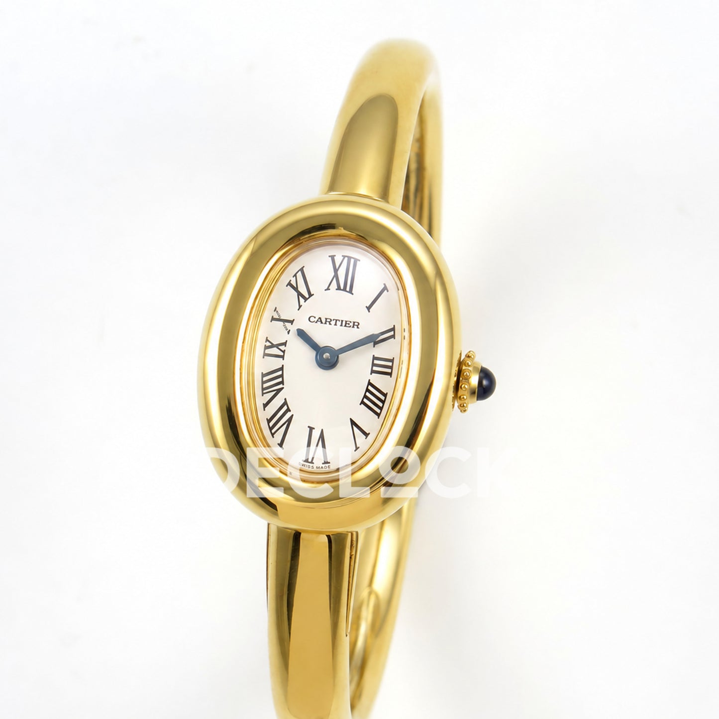 Cartier Baignoire Yellow Gold Plated Bangle Size 15 BLSF Swiss Quartz
