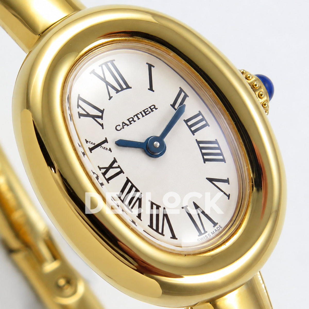 Cartier Baignoire Yellow Gold Plated Bangle Size 15 BLSF Swiss Quartz