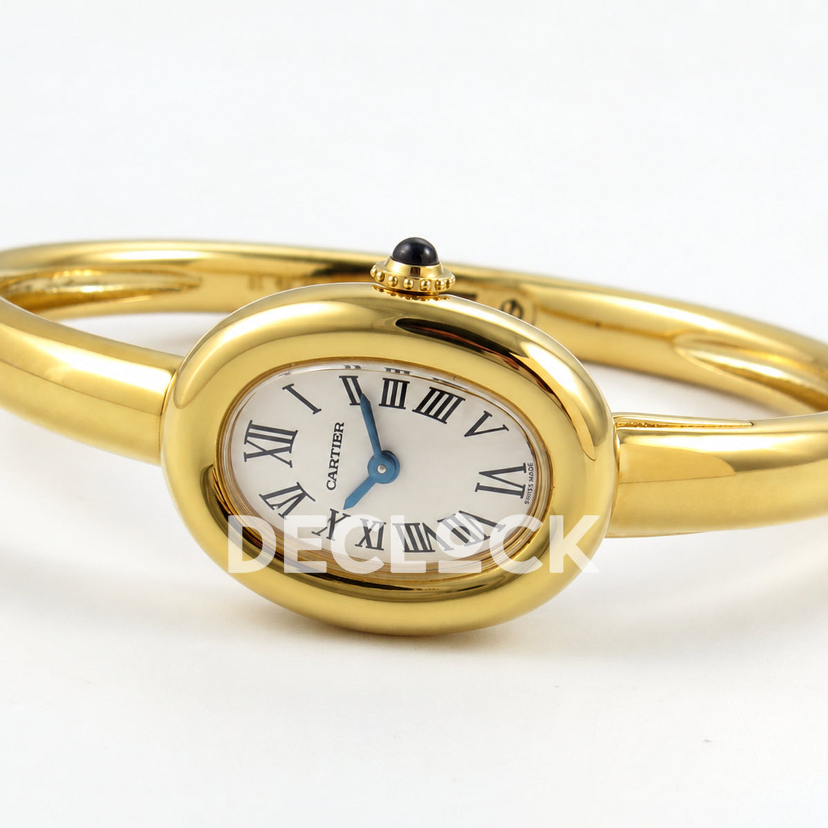 Cartier Baignoire Yellow Gold Plated Bangle Size 15 BLSF Swiss Quartz