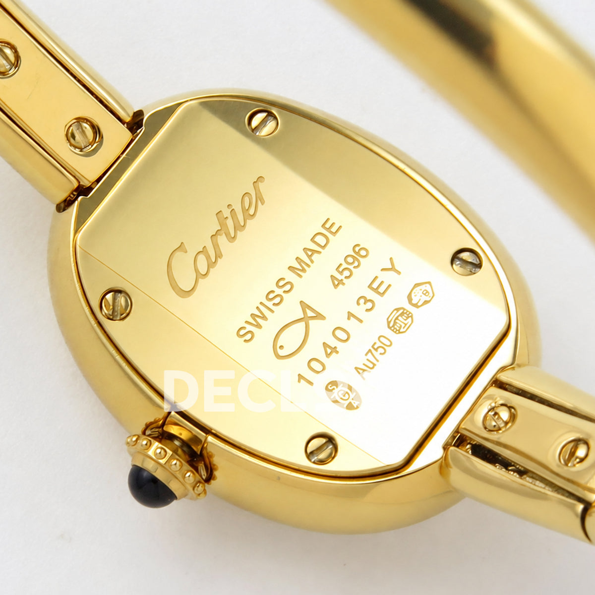 Cartier Baignoire Yellow Gold Plated Bangle Size 15 BLSF Swiss Quartz