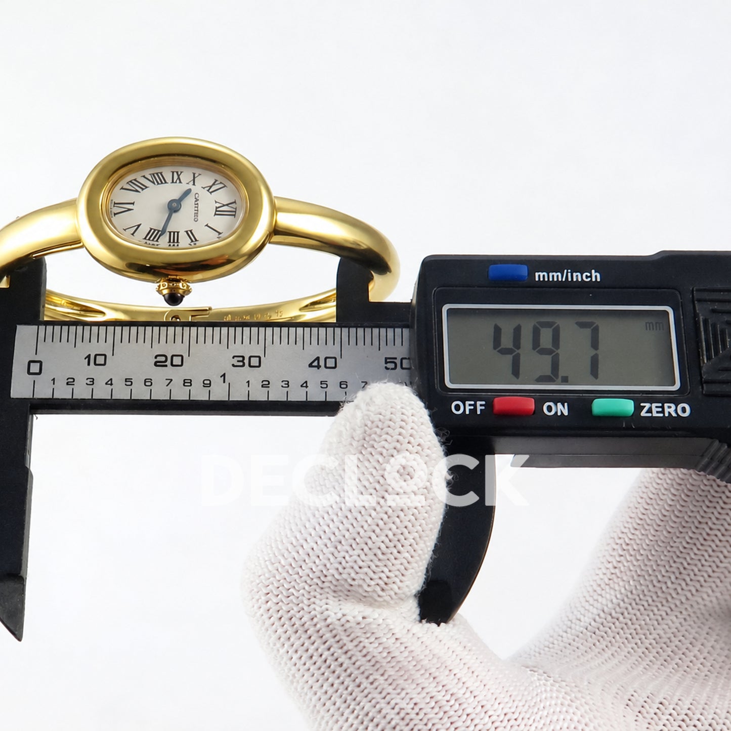 Cartier Baignoire Yellow Gold Plated Bangle Size 15 BLSF Swiss Quartz